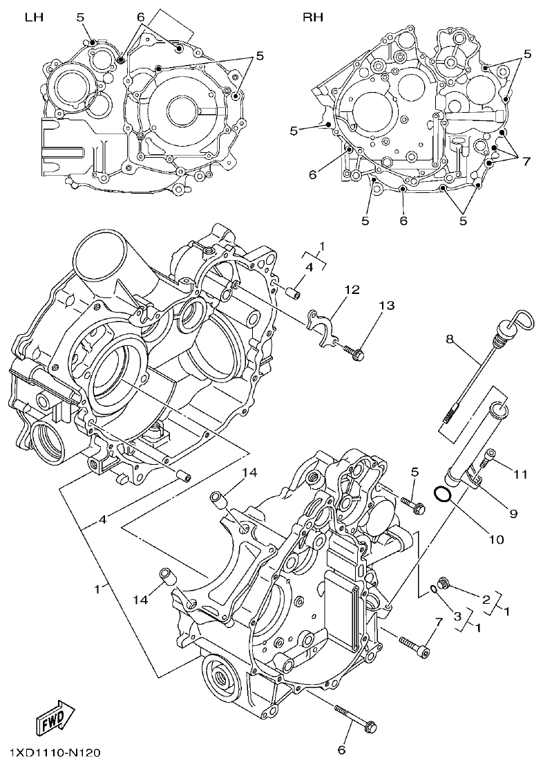 Yamaha VIKING1XP9_2014 CRANKCASE parts diagram